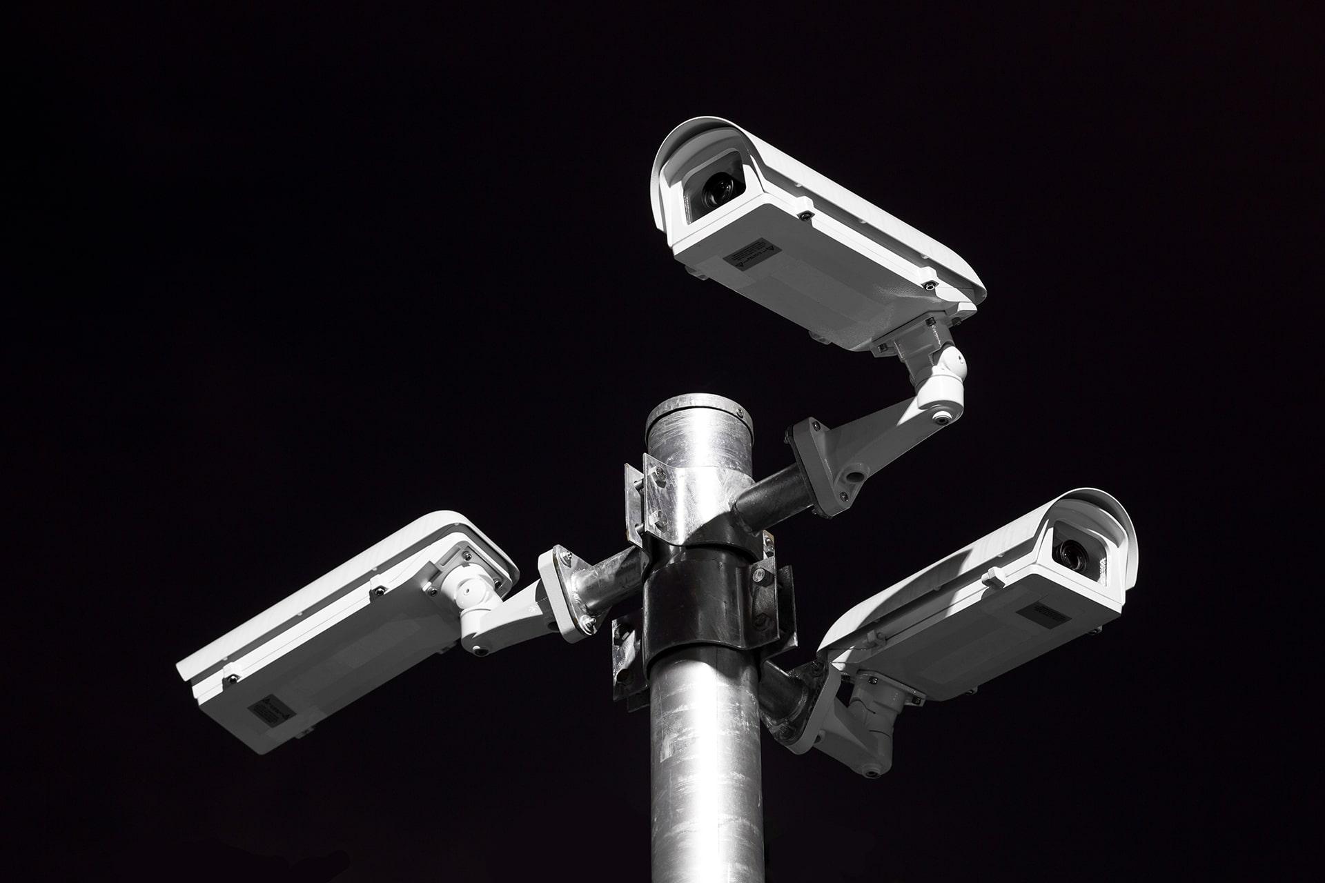 Three CCTV cameras